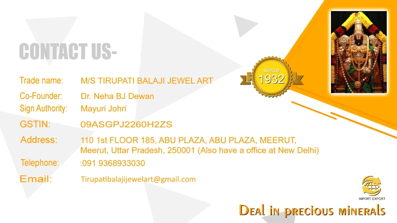 Tirupati Balaji Jewel Art contact information