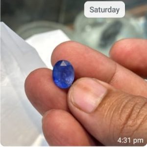 Natural Blue Sapphire — 5.95 ct