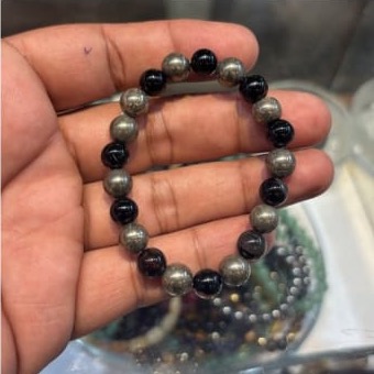 Pyrite Black Tourmaline Bracelet - Royal Gems