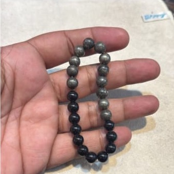 Pyrite Black Tourmaline Combo Bracelet - Royal Gems