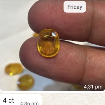 Yellow Sapphire Thailand 4ct - Royal Gems